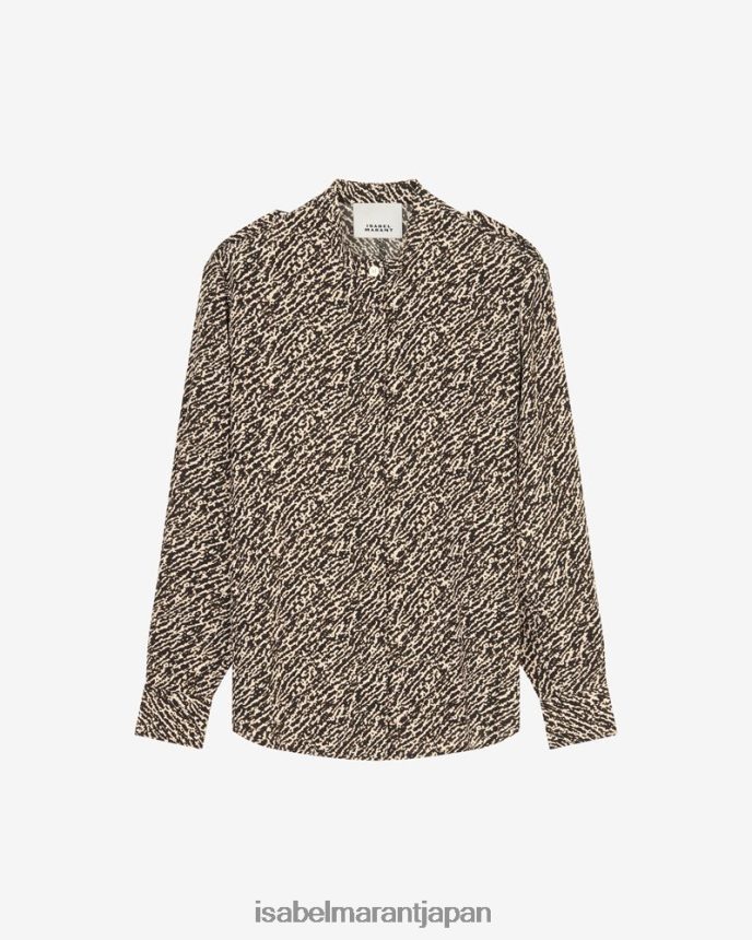 衣類 jp Isabel Marant 女性 イルダ シルクシャツ 黒 PRT240180