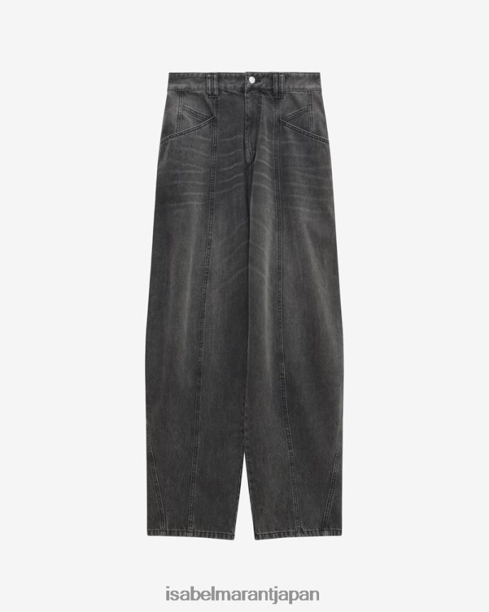 衣類 jp Isabel Marant 女性 ヴェタンデニムパンツ 色あせた黒 PRT240228