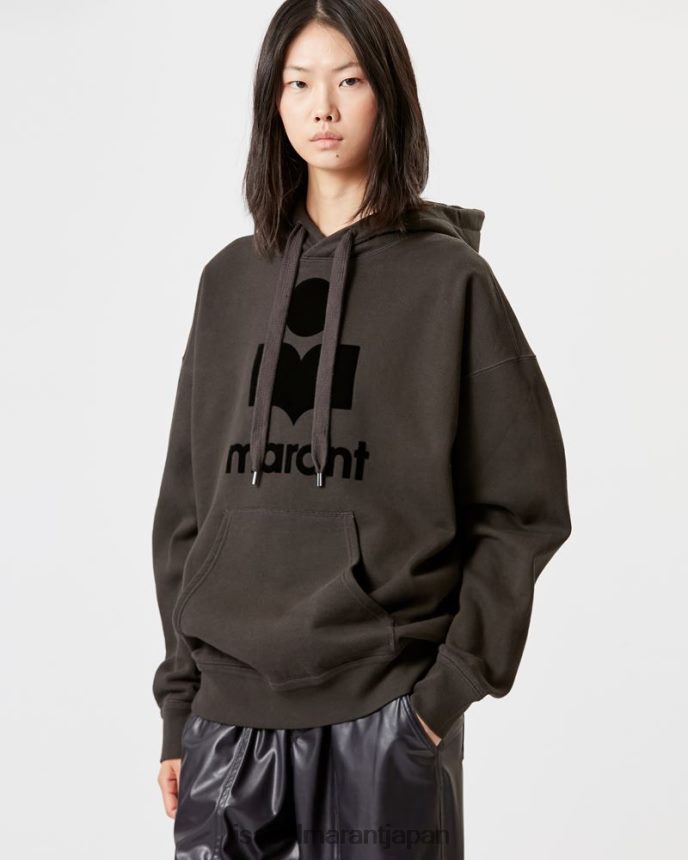 衣類 jp Isabel Marant 女性 マンセル オーバーサイズ ロゴ スウェットシャツ 色あせた黒 PRT240389