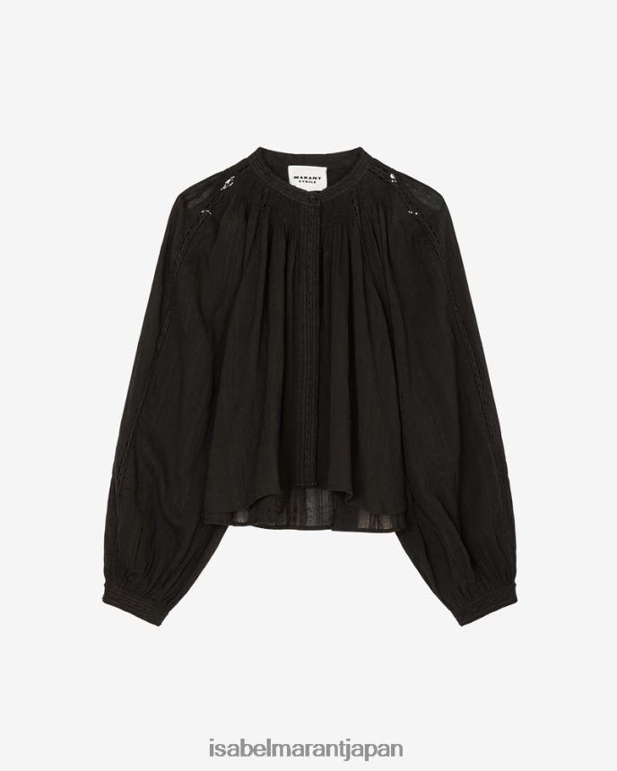 衣類 jp Isabel Marant 女性 イマヤエコットンシャツ 黒 PRT240468