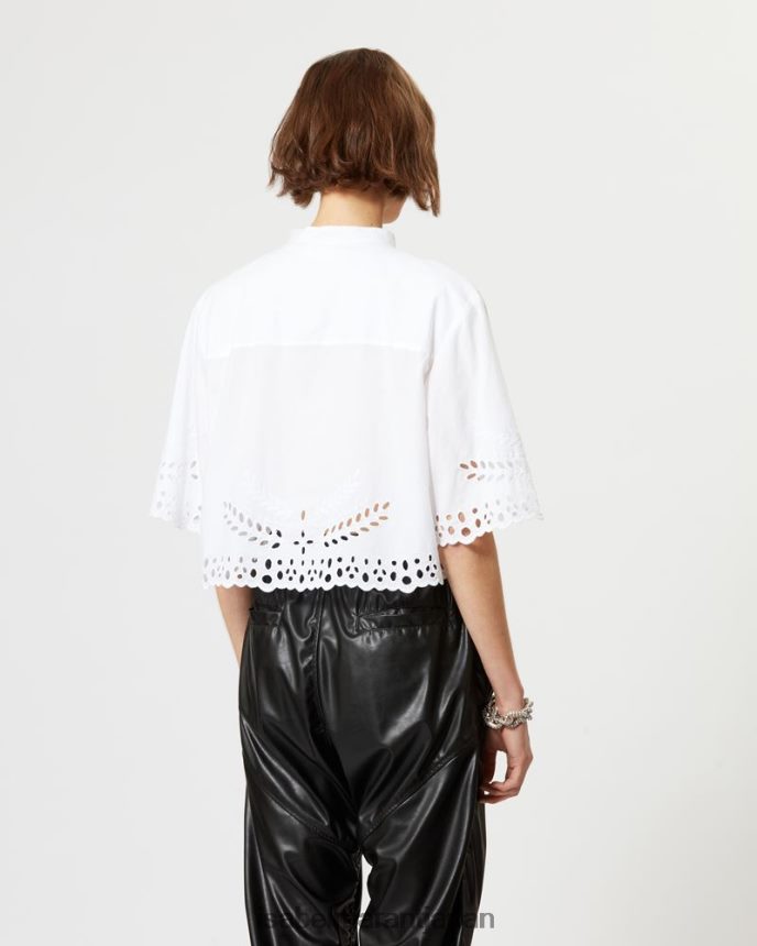 衣類 jp Isabel Marant 女性 ロミーコットンシャツ 白 PRT240503