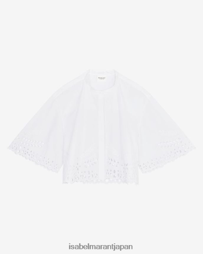 衣類 jp Isabel Marant 女性 ロミーコットンシャツ 白 PRT240503