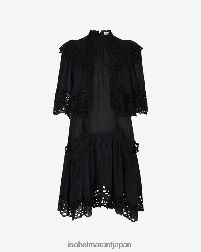 衣類 jp Isabel Marant 女性 カイエンコットンドレス 黒 PRT240612
