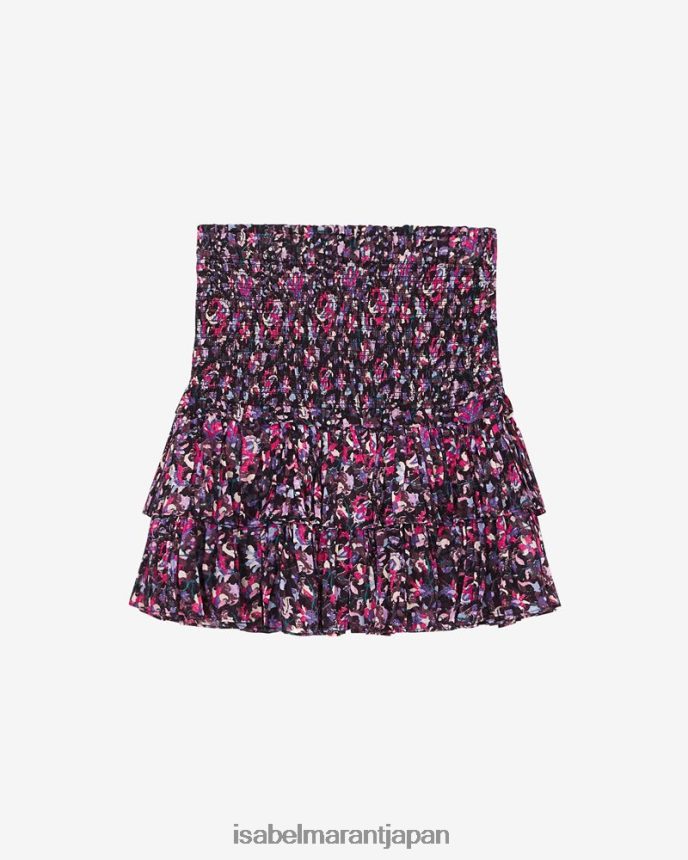 衣類 jp Isabel Marant 女性 ナオミ コットンスカート ミッドナイト/ピンク PRT240633