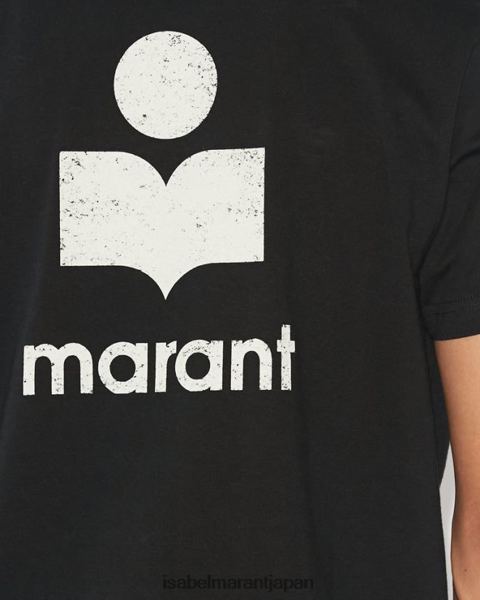 衣類 jp Isabel Marant 男性 ザファーロゴTシャツ ブラック/エクリュ PRT2401304