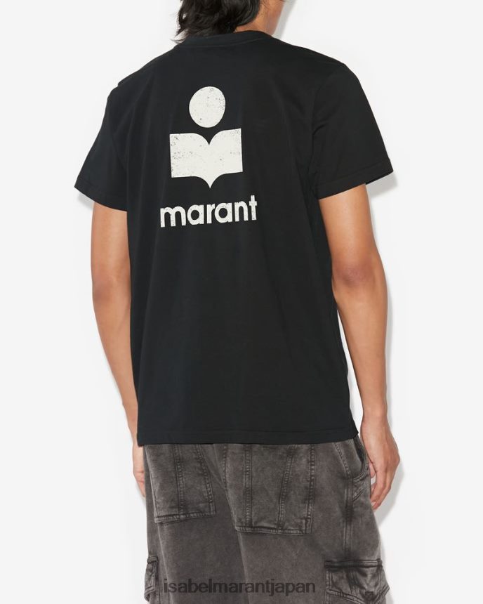 衣類 jp Isabel Marant 男性 ザファーロゴTシャツ ブラック/エクリュ PRT2401304