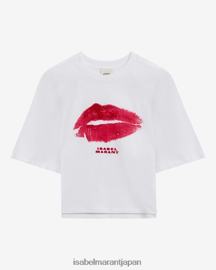 衣類 jp Isabel Marant 女性 ベン コットン Tシャツ 白 PRT240248