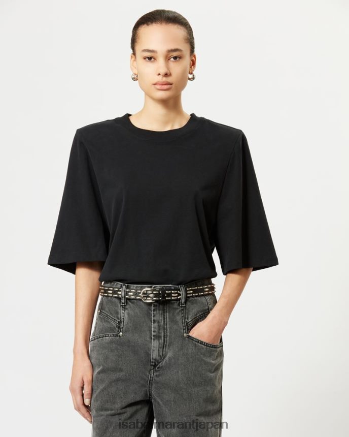 衣類 jp Isabel Marant 女性 ベンTシャツ 黒 PRT240250