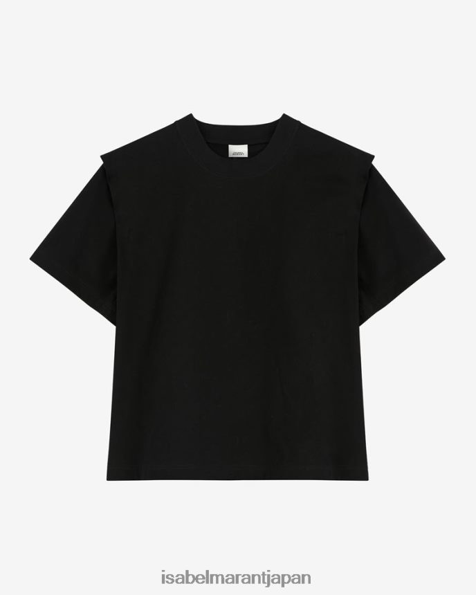 衣類 jp Isabel Marant 女性 ゼリトス コットン Tシャツ 黒 PRT240263