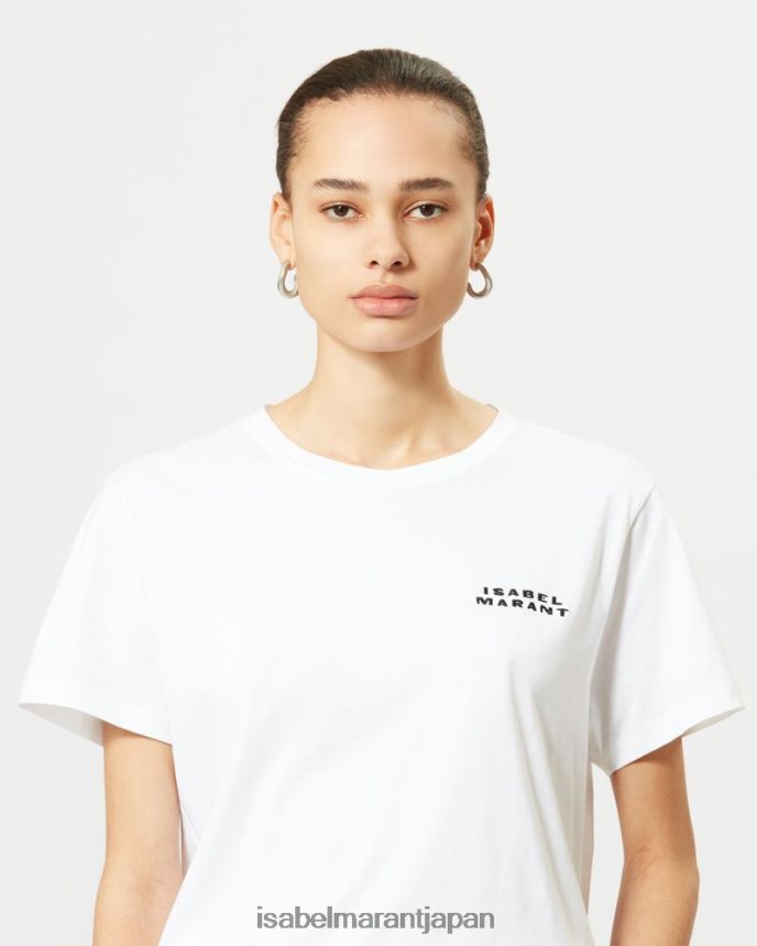 衣類 jp Isabel Marant 女性 ヴィダル ロゴ Tシャツ 白 PRT240273