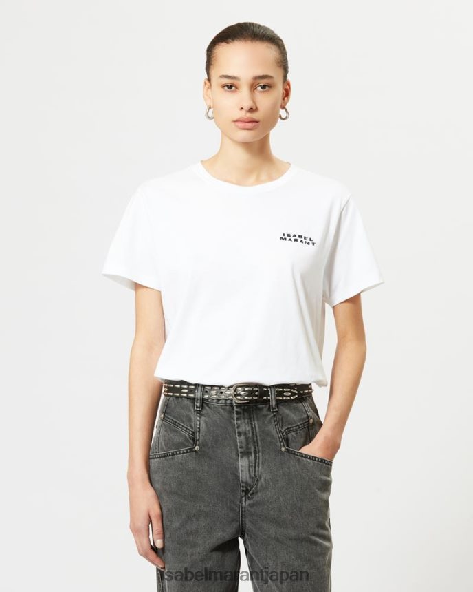 衣類 jp Isabel Marant 女性 ヴィダル ロゴ Tシャツ 白 PRT240273