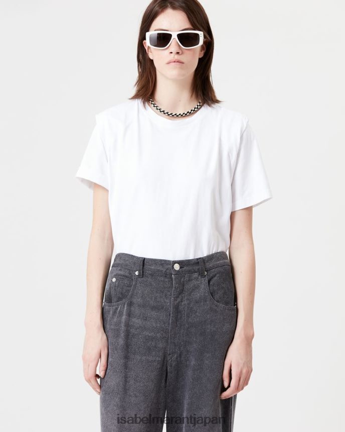 衣類 jp Isabel Marant 女性 ゼリトス Tシャツ 白 PRT240276