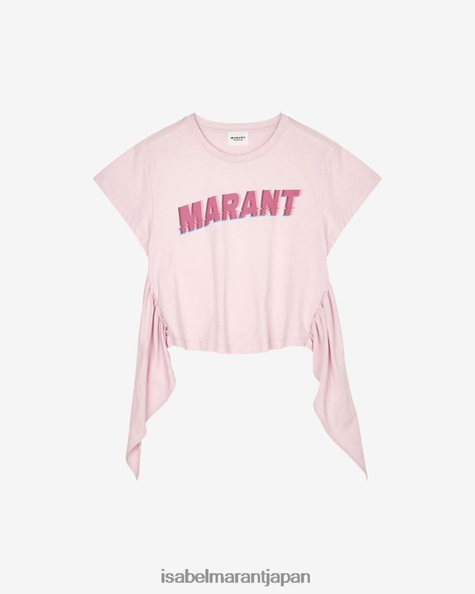 衣類 jp Isabel Marant 女性 ゾディア コットン Tシャツ ライトピンク/ピンク PRT240421