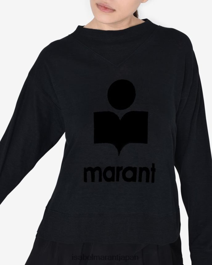 衣類 jp Isabel Marant 女性 キルセンロゴ長袖Tシャツ 黒 PRT240434
