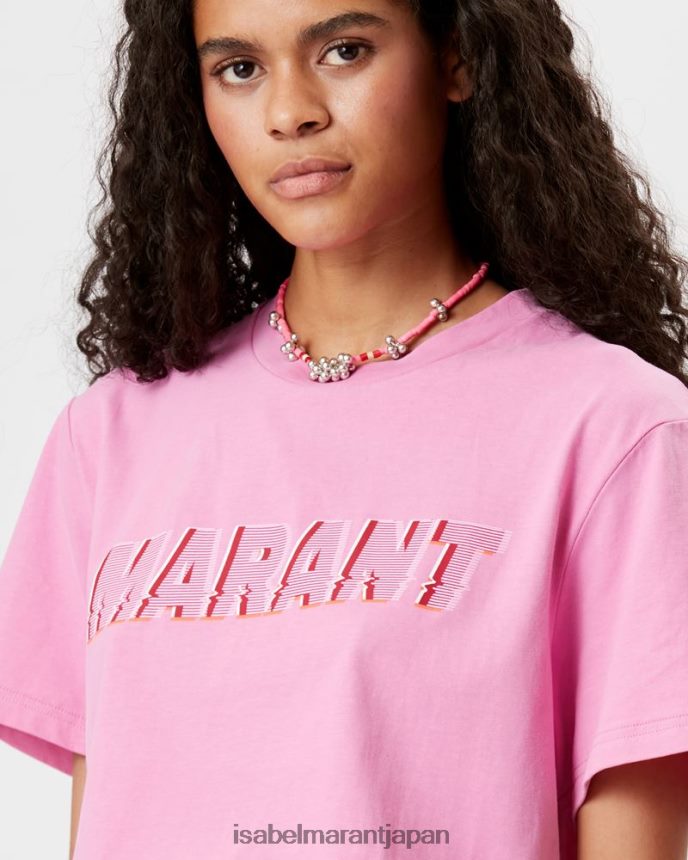 衣類 jp Isabel Marant 女性 エドウィッジ ''マラン'' コットン T シャツ ピンク PRT240456