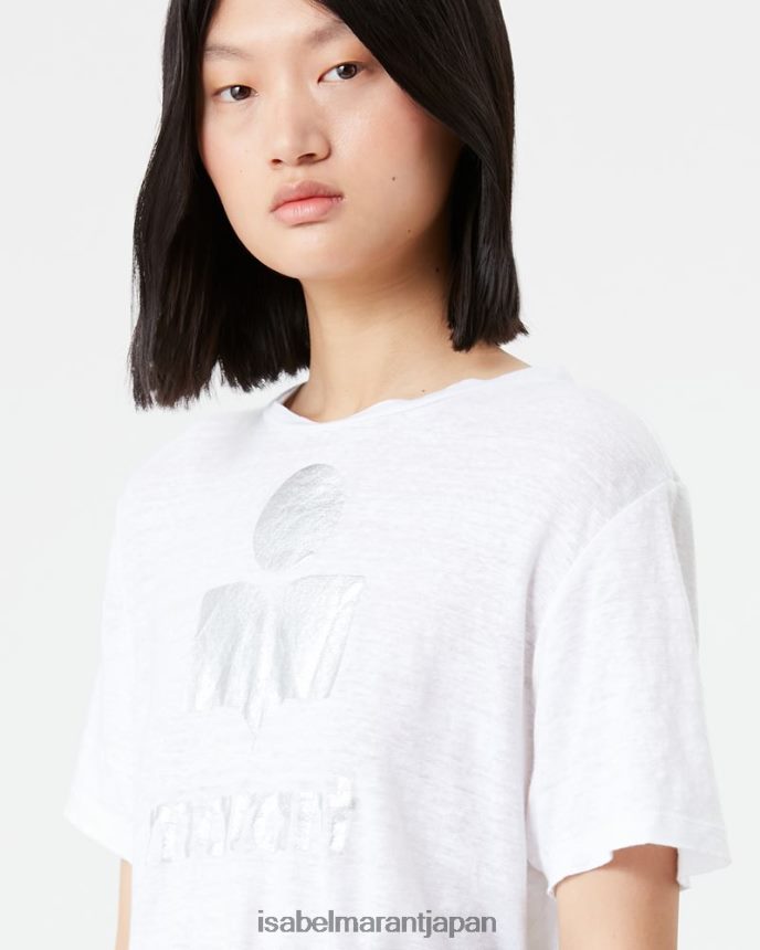 衣類 jp Isabel Marant 女性 zewel ロゴ T シャツ 白 PRT240427